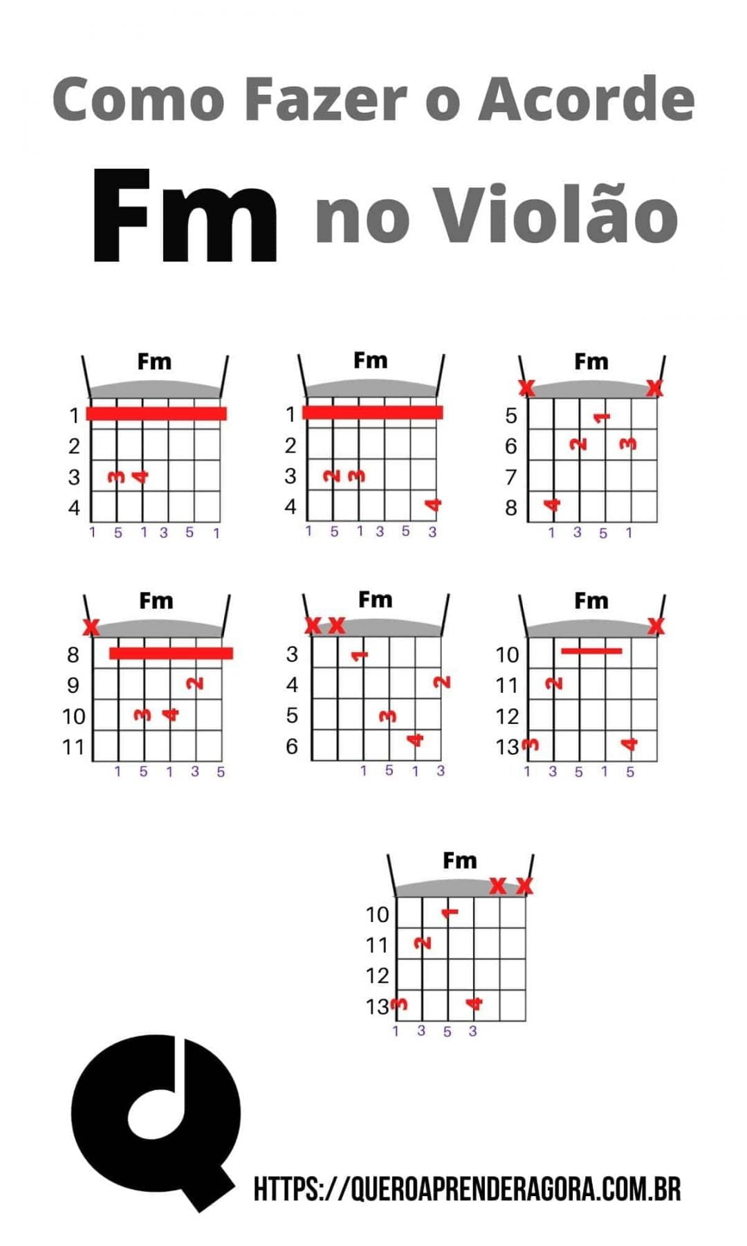 Como Fazer O Acorde Fm No Violão Aprenda Violão No Qaa